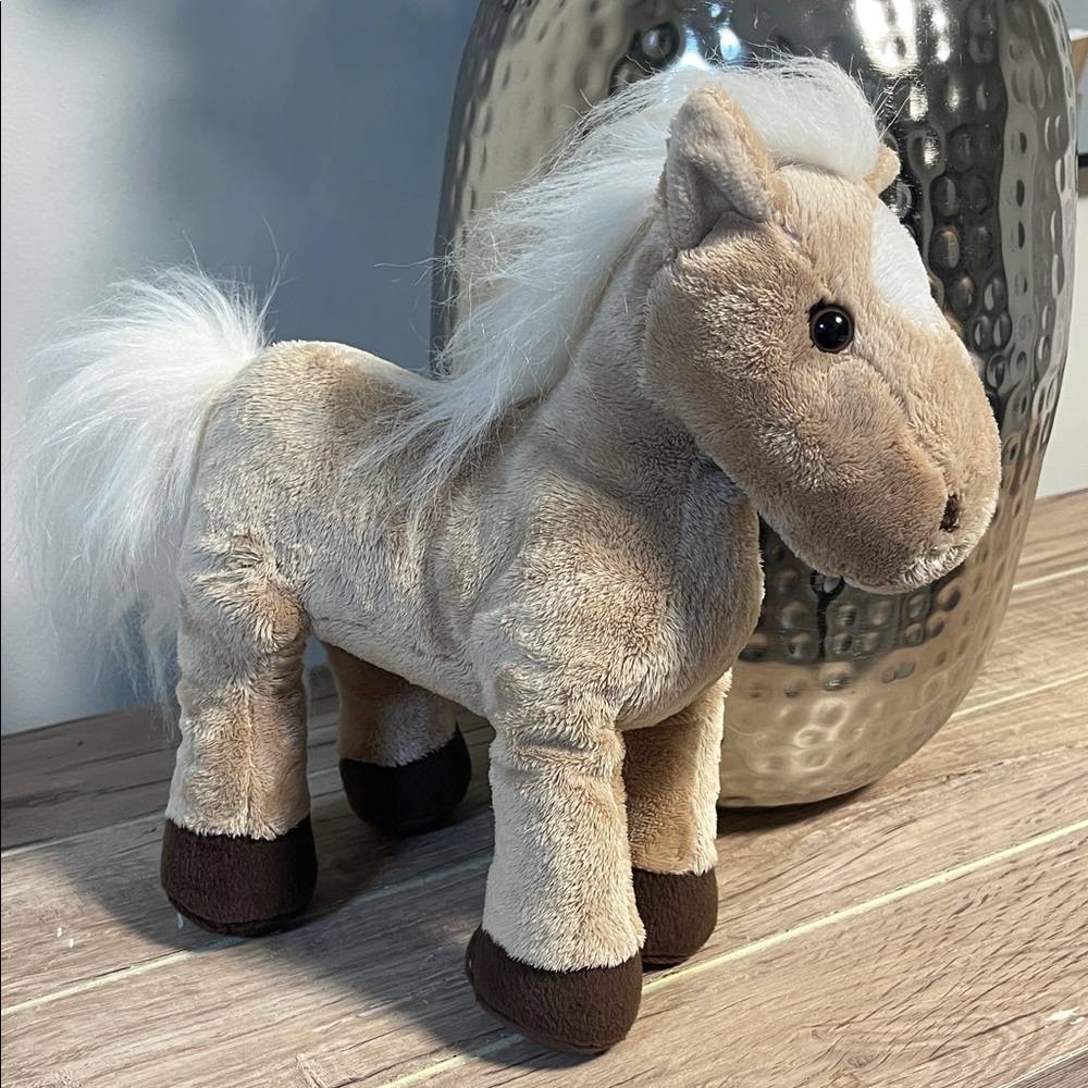 Plush Tan and Brown Horse Toy